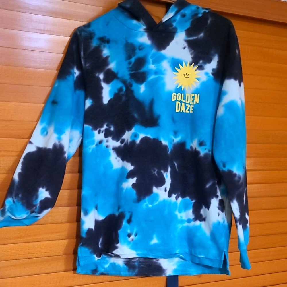 Blue Tie-Dye Kids Hoodie